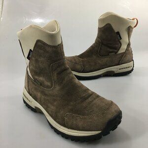 Merrell 6.5 Tundra Dark Taupe Waterproof Thinsulate Insulation Winter Snow Boots